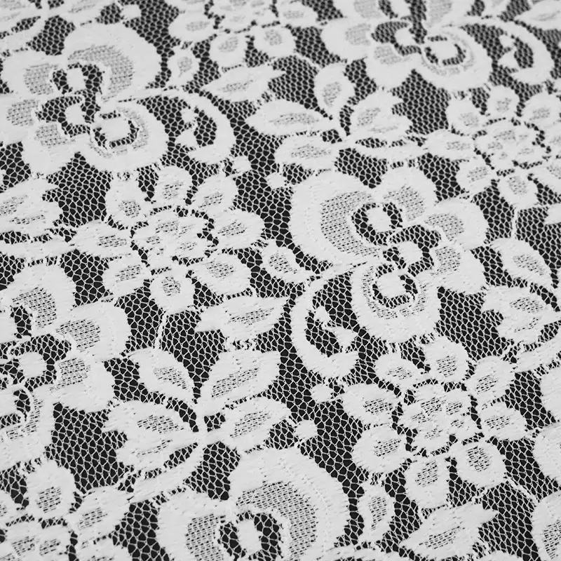 China Fabric for Polo Shirt,Blouse,Skirt,Skirt  Lace Knit Fabric Nylon Spandex white color buy from China wholesaler bulk order at wholesale price free worldwide shipping Alibaba