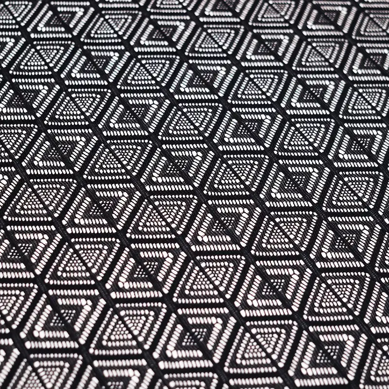 China Fabric for Blouse,Skirt,Shirt Long Sleeve Zipper ,Dresses (Cardigan Button) ,Skirt  Lace Knit Fabric Nylon Spandex black color buy from China wholesaler bulk order at wholesale price free worldwide shipping Alibaba