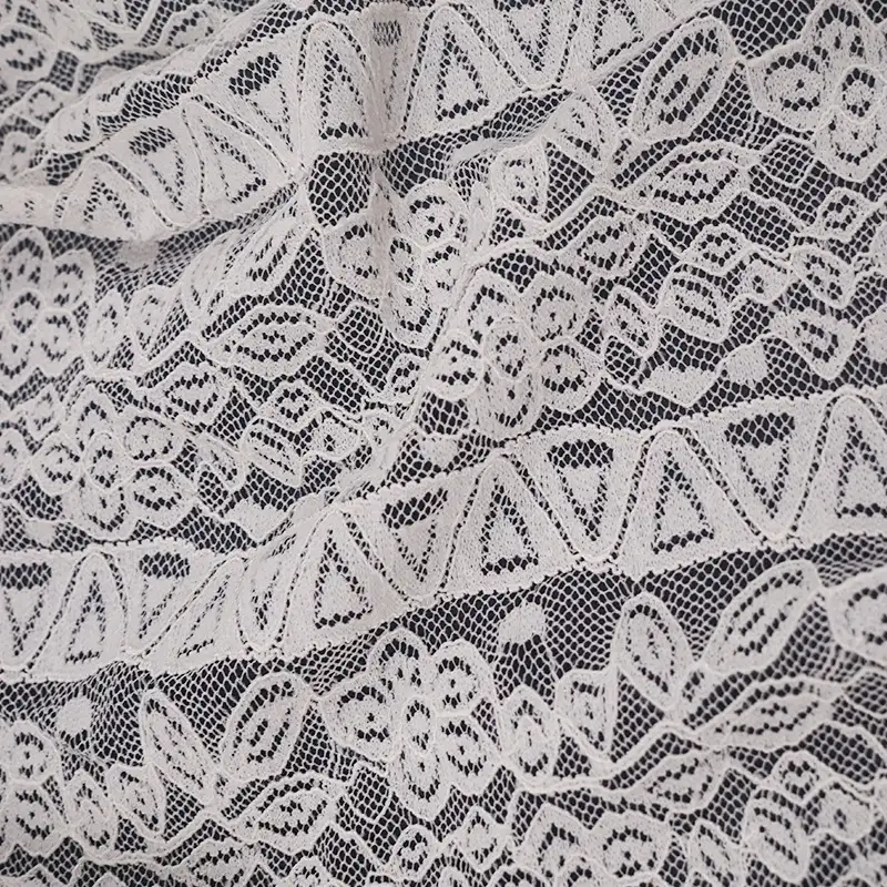 China Fabric for Blouse,Skirt,Shirt Long Sleeve Zipper ,Dresses (Cardigan Open)  Lace Knit Fabric Nylon Spandex white color buy from China wholesaler bulk order at wholesale price free worldwide shipping Alibaba