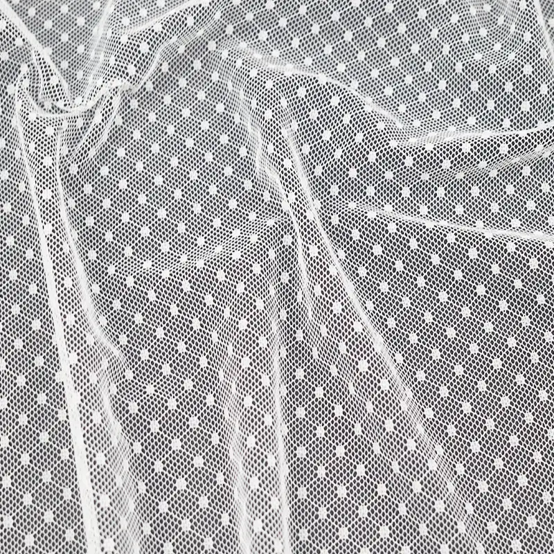 China Fabric for Shirt,Blouse,Shirt Long Sleeve Button ,Dresses (Cardigan Button) ,Skirt  Lace Knit Fabric Nylon Spandex white color buy from China wholesaler bulk order at wholesale price free worldwide shipping Alibaba