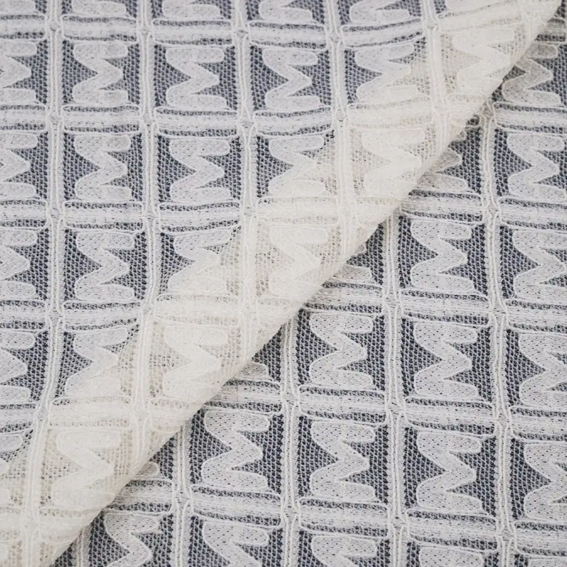 China Fabric for Blouse,Shirt Long Sleeve Button ,Dresses (Cardigan Button) ,Skirt  Lace Knit Fabric Nylon Spandex white color buy from China wholesaler bulk order at wholesale price free worldwide shipping Alibaba