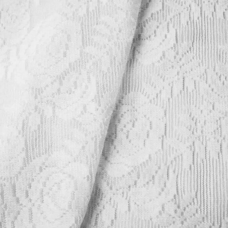 China Fabric for Blouse,Shirt Long Sleeve Button ,Dresses (Cardigan Button) ,Skirt  Lace Knit Fabric Nylon Spandex white color buy from China wholesaler bulk order at wholesale price free worldwide shipping Alibaba