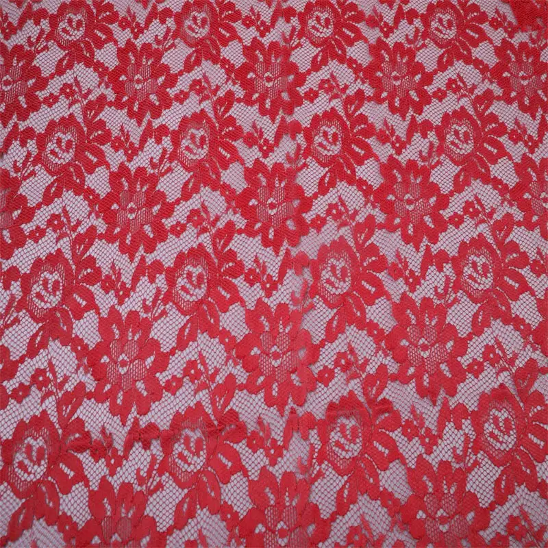 China Fabric for Blouse,Skirt,Shirt Half Sleeve Button ,Skirt  Lace Knit Fabric Polyester red color buy from China wholesaler bulk order at wholesale price free worldwide shipping Alibaba