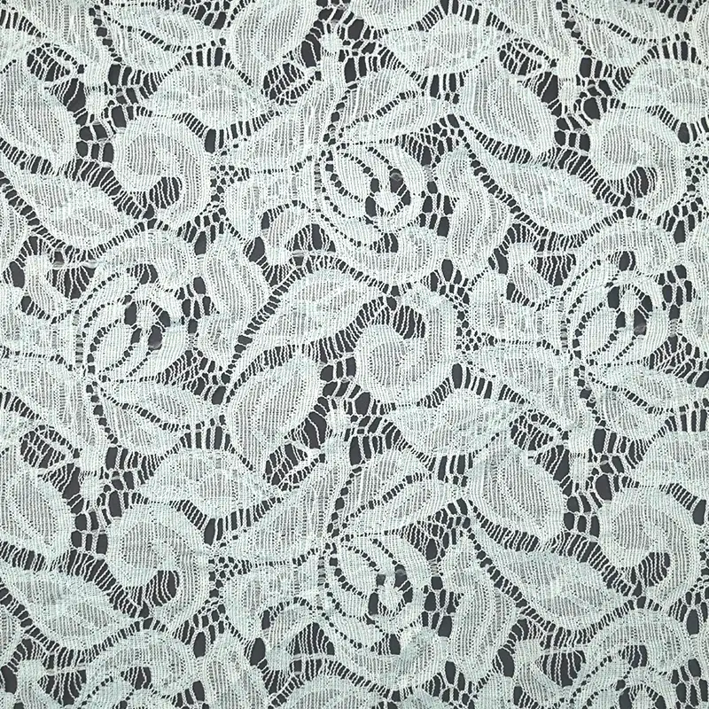 China Fabric for Blouse,Shirt Long Sleeve Button ,Dresses (Cardigan Button) ,Skirt  Lace Knit Fabric Nylon Spandex green color buy from China wholesaler bulk order at wholesale price free worldwide shipping Alibaba