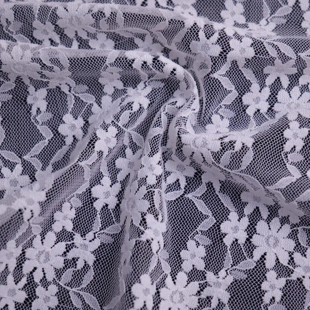 China Fabric for Blouse,Shirt Long Sleeve Button ,Skirt  Lace Knit Fabric Polyamide Spandex white color buy from China wholesaler bulk order at wholesale price free worldwide shipping Alibaba