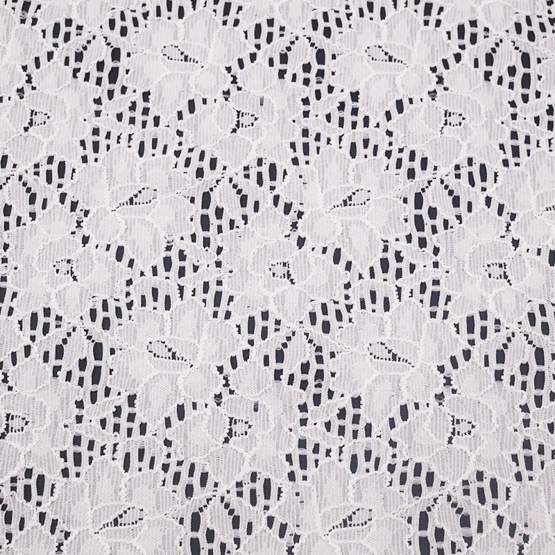China Fabric for Blouse,Skirt,Skirt  Lace Knit Fabric Nylon Spandex white color buy from China wholesaler bulk order at wholesale price free worldwide shipping Alibaba