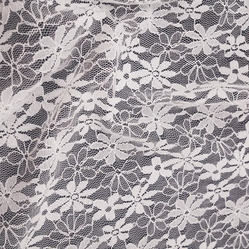 China Fabric for Blouse,Skirt,Shirt Long Sleeve Button ,Dresses (Pullover) ,Skirt  Lace Knit Fabric Nylon Spandex white color buy from China wholesaler bulk order at wholesale price free worldwide shipping Alibaba