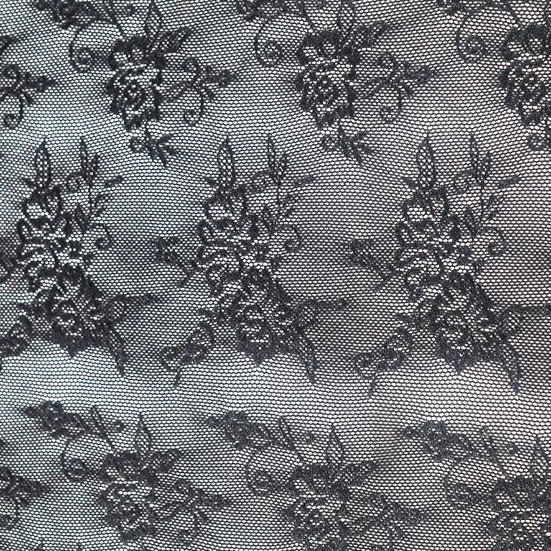 China Fabric for Blouse,Skirt,Shirt Long Sleeve Button ,Dresses (Cardigan Button)  Lace Knit Fabric Nylon Spandex black color buy from China wholesaler bulk order at wholesale price free worldwide shipping Alibaba