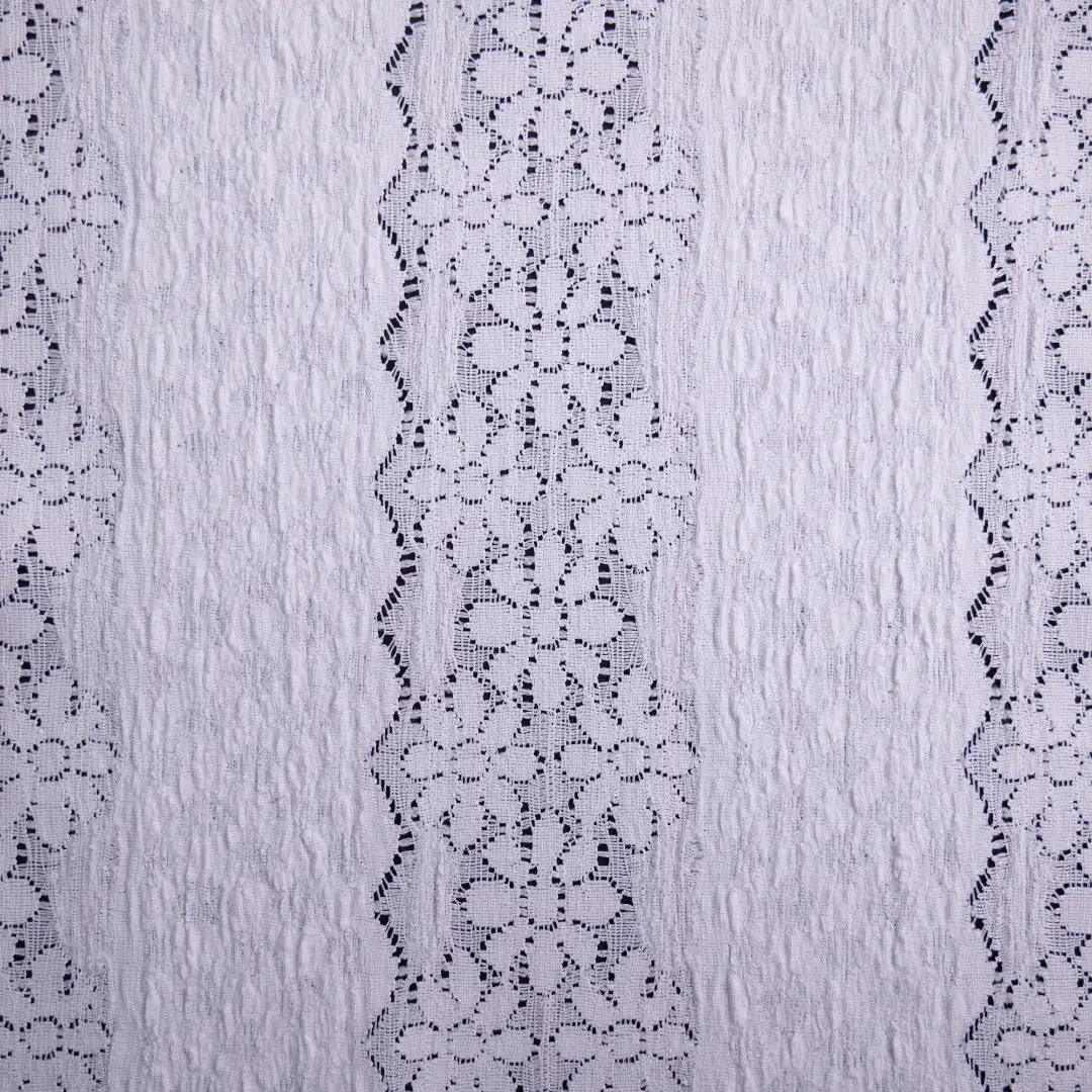 China Fabric for Blouse,Skirt,Shirt Long Sleeve Button ,Skirt  Lace Knit Fabric Polyester Spandex white color buy from China wholesaler bulk order at wholesale price free worldwide shipping Alibaba