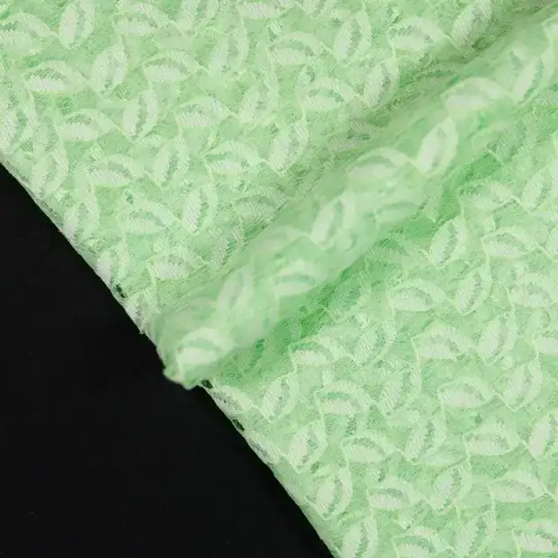 China Fabric for Backless Beach Dress,Kids Lace Trim Dress,Lace-Up V-Neck Crop Top Lace Knit Fabric Polyamide green color buy from China wholesaler bulk order at wholesale price free worldwide shipping Alibaba