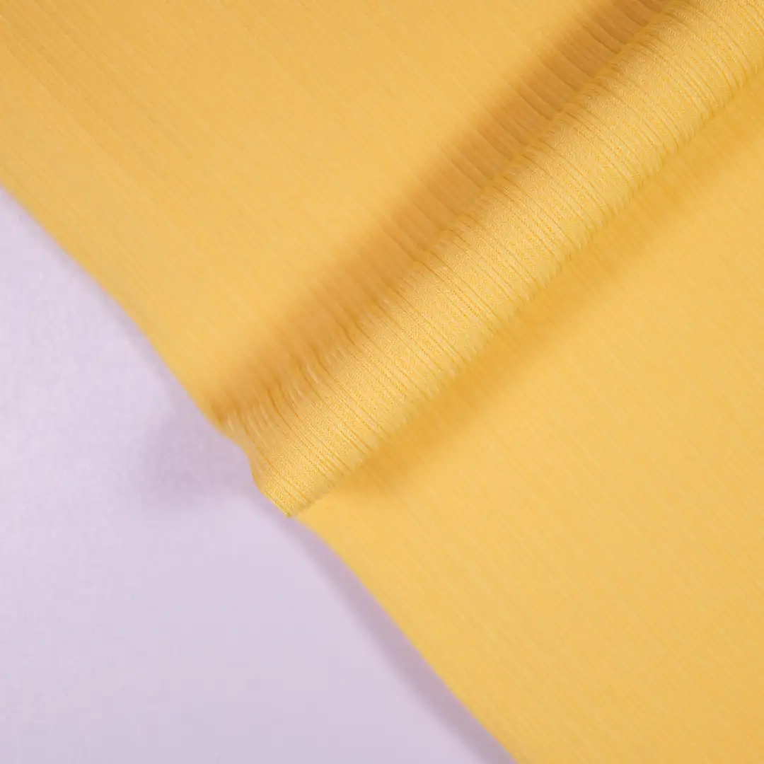 China Fabric for Blouse Crepe Knit Fabric Viscose Spandex yellow color buy from China wholesaler bulk order at wholesale price free worldwide shipping Alibaba
