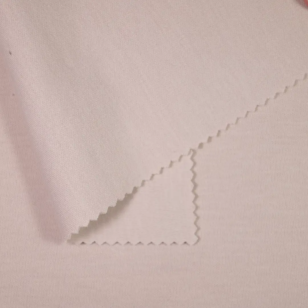 China Fabric for Jackets,Hoodie,Tracksuits Scuba Knit Fabric Polyester Rayon Spandex apricot color buy from China wholesaler bulk order at wholesale price free worldwide shipping Alibaba