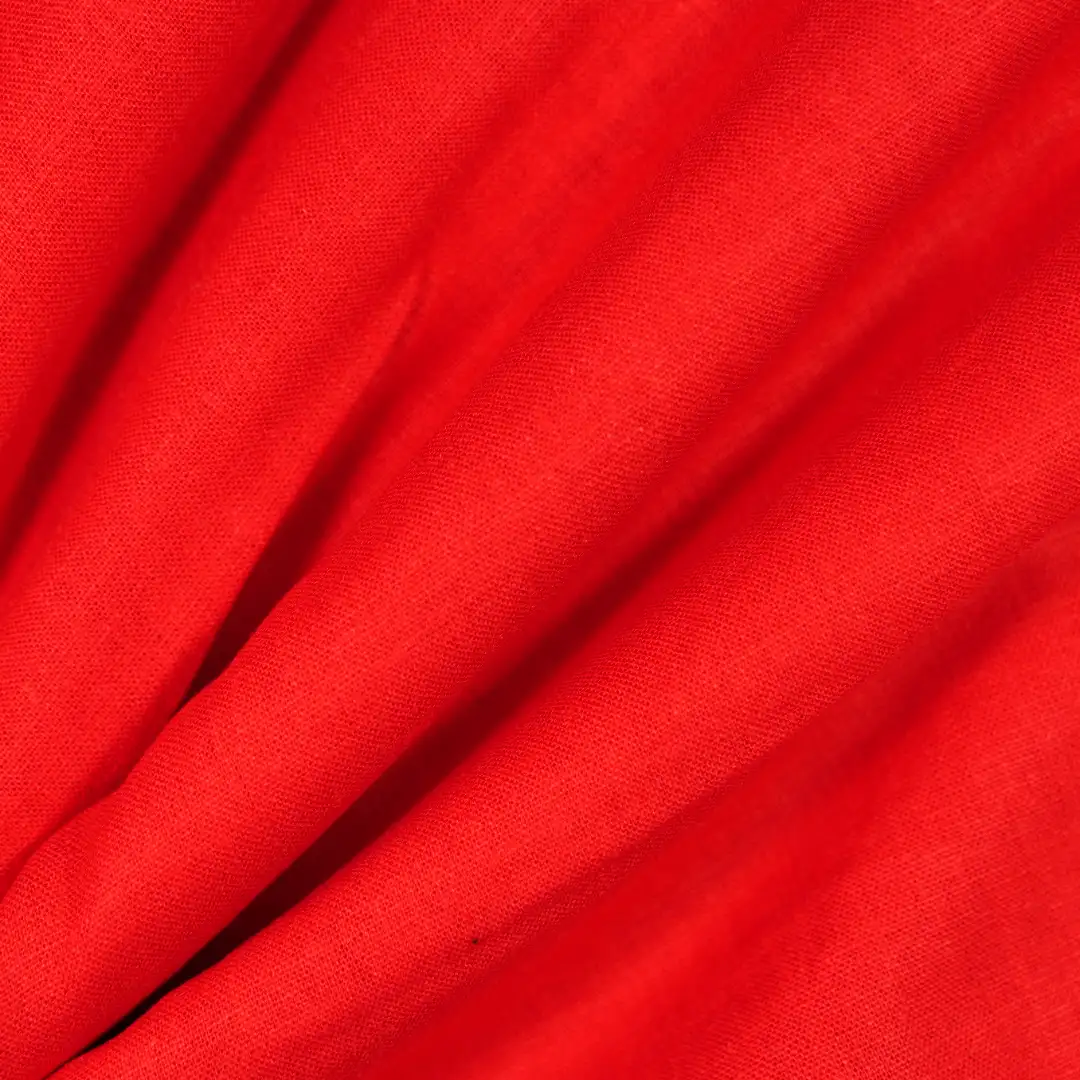 China Fabric for Shirt,Skirt,Sleeveless Sundress Cotton/Rayon Plain Woven Blended Fabric Flax Rayon RED color buy from China wholesaler bulk order at wholesale price free worldwide shipping Alibaba