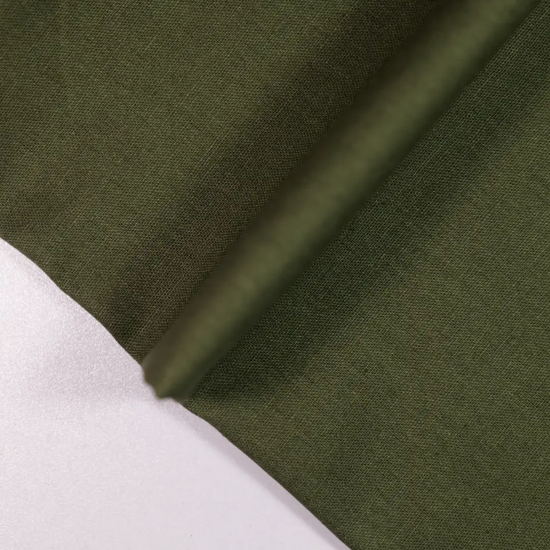 China Fabric for Shirt,Pants,Skirt Cotton Plain Natural Woven Fabric Flax Cotton DARK GREEN color buy from China wholesaler bulk order at wholesale price free worldwide shipping Alibaba