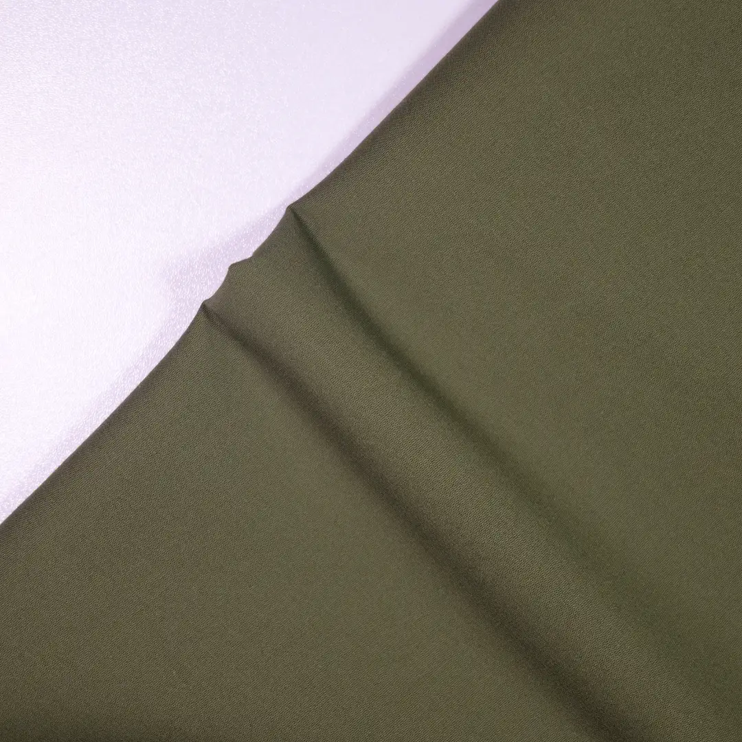 China Fabric for Shirt,Blouse,Crop Top TC Poplin Woven Blended Fabric Polyester Cotton Olive color buy from China wholesaler bulk order at wholesale price free worldwide shipping Alibaba