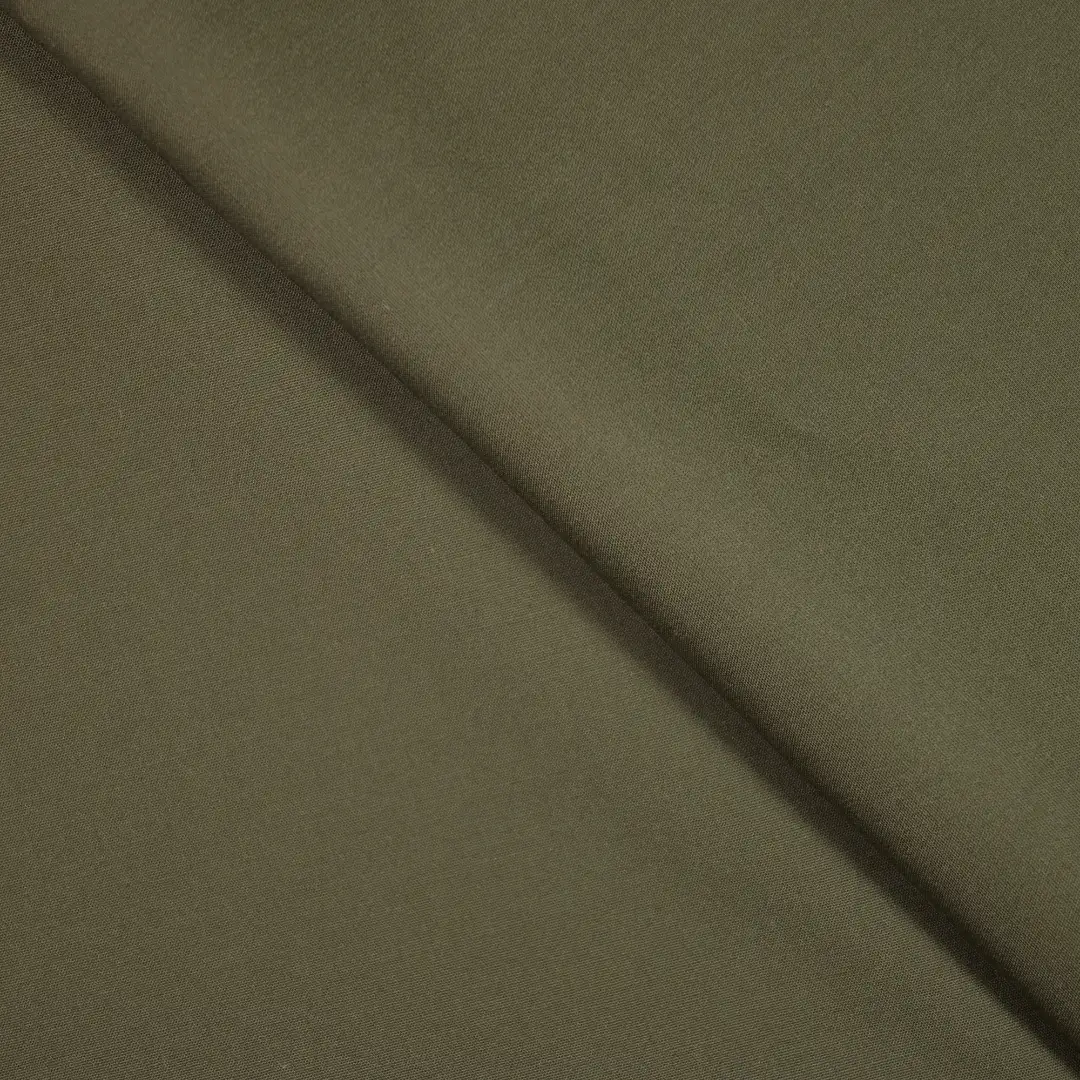 China Fabric for Shirt,Blouse,Crop Top TC Poplin Woven Blended Fabric Polyester Cotton Olive color buy from China wholesaler bulk order at wholesale price free worldwide shipping Alibaba