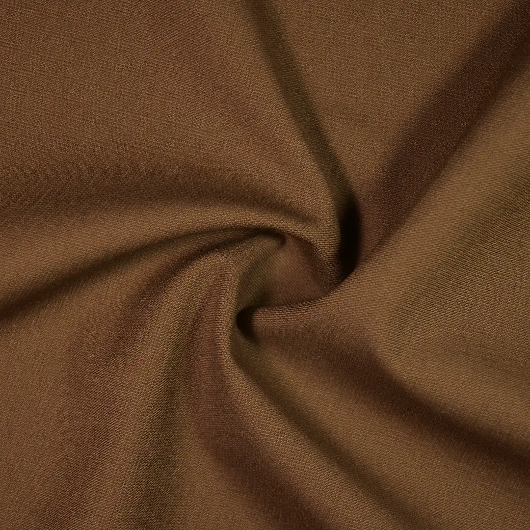 China Fabric for Pants,Jackets,Trench Coat Polyester/Rayon Plain Woven Blended Fabric Polyester Rayon Spandex Brown color buy from China wholesaler bulk order at wholesale price free worldwide shipping Alibaba