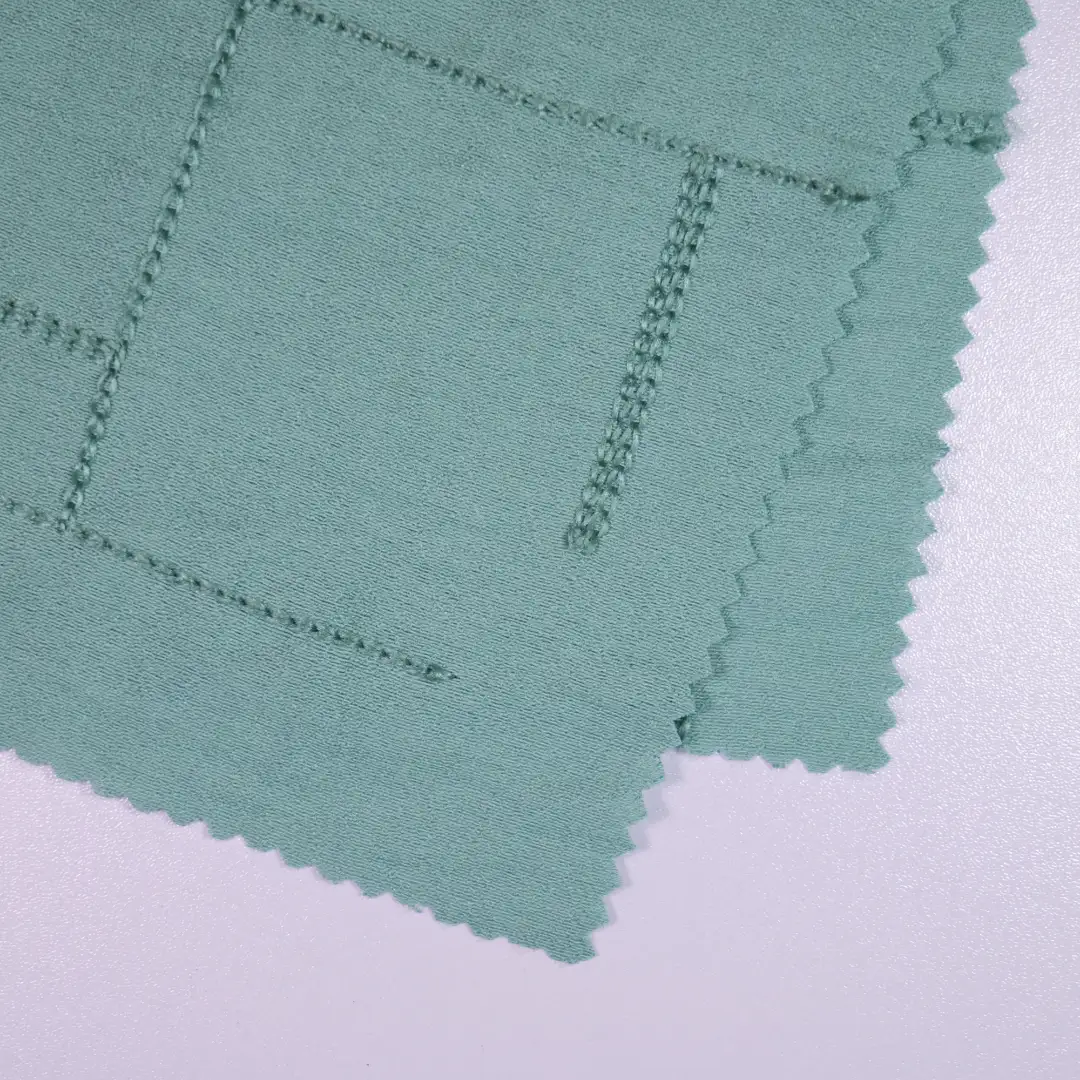 China Fabric for Blouse,Skirt,Over Shirt Schiffli Synthetic Woven Fabric Rayon Nylon green color buy from China wholesaler bulk order at wholesale price free worldwide shipping Alibaba