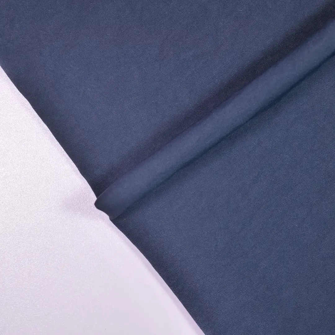 China Fabric for Shirt,Blouse,Crop Top,Shorts Polyester Crinkle Fabric Synthetic Woven Fabric Polyester Navy color buy from China wholesaler bulk order at wholesale price free worldwide shipping Alibaba