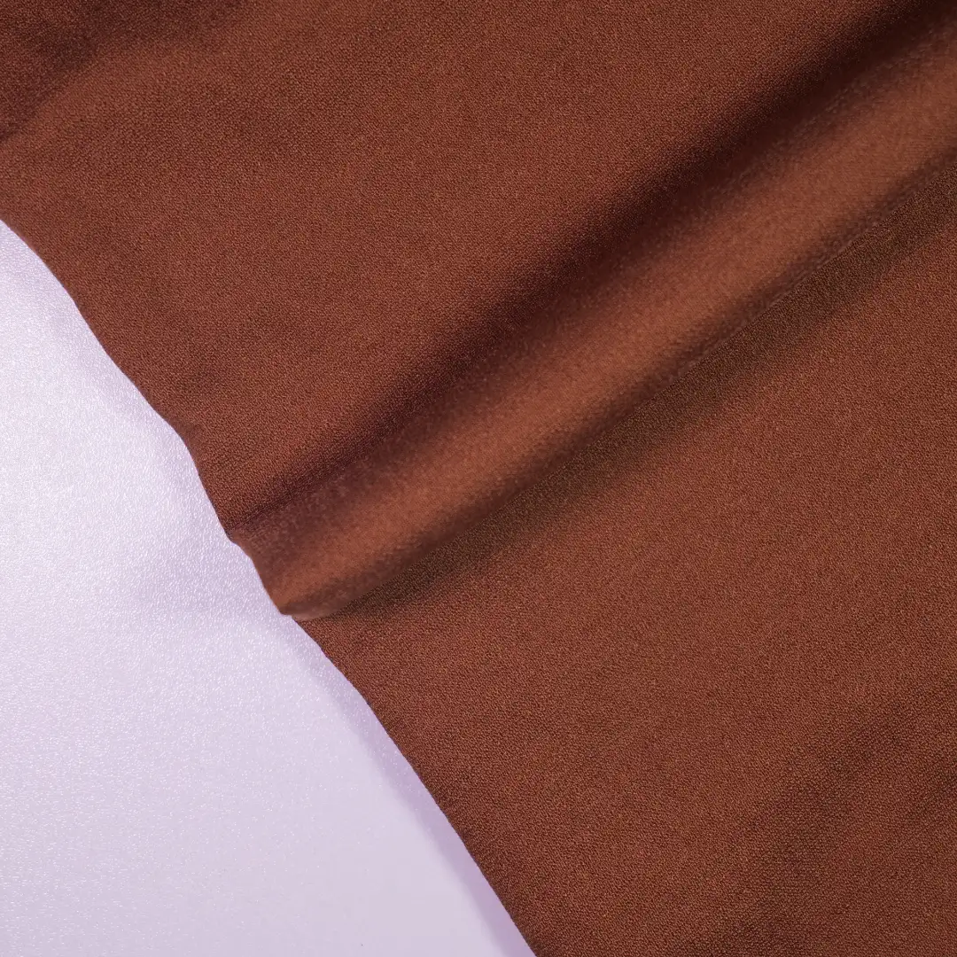 China Fabric for Shirt,Pants Crepe Woven Blended Fabric Rayon Nylon Brown color buy from China wholesaler bulk order at wholesale price free worldwide shipping Alibaba