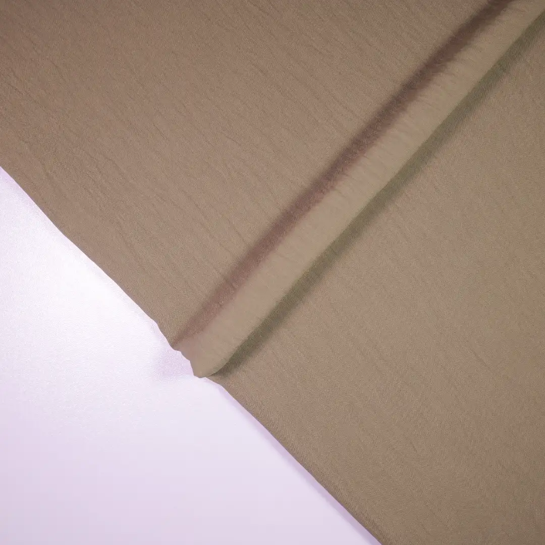 China Fabric for Shirt,Pants,Blouse,Crop Top,Women's Pants  Crepe Woven Blended Fabric Polyester Spandex Khaki color buy from China wholesaler bulk order at wholesale price free worldwide shipping Alibaba