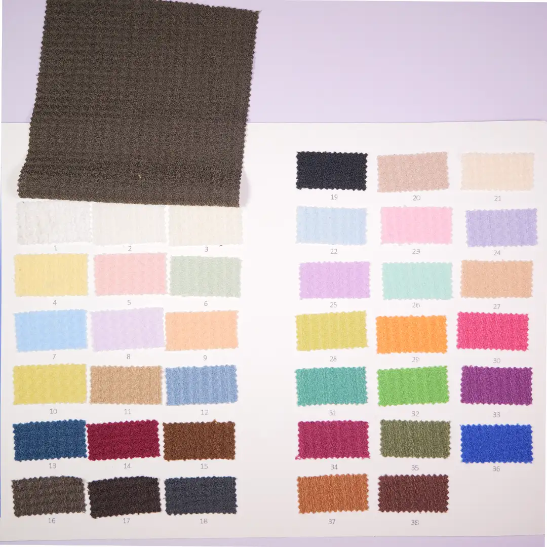 China Fabric for Round Neck Pullover ,Crew Neck Pullover ,Knitted Trousers  Tricot Knit Fabric Polyester Spandex Bisque color buy from China wholesaler bulk order at wholesale price free worldwide shipping Alibaba