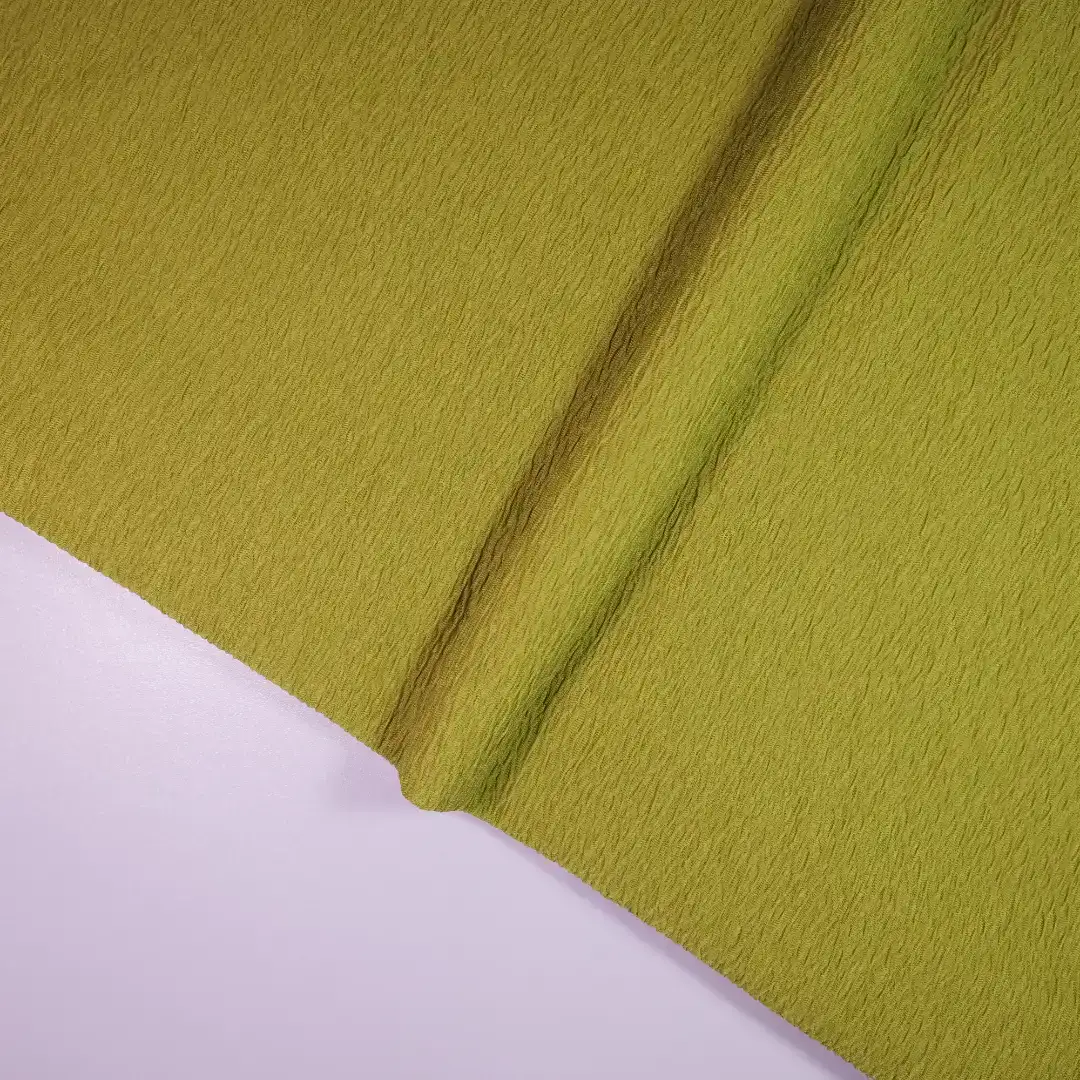 China Fabric for Pants,Over Shirt Crepe Knit Fabric Polyester Spandex Green color buy from China wholesaler bulk order at wholesale price free worldwide shipping Alibaba