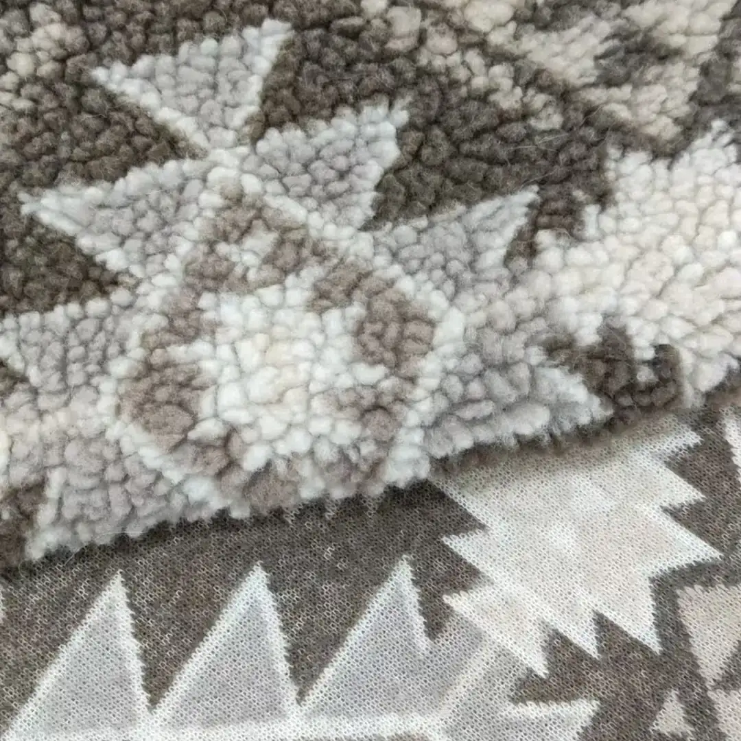 China Fabric for Jackets,Hoodie,Padded Jacket Sherpa Knit Fabric Polyester brown color buy from China wholesaler bulk order at wholesale price free worldwide shipping Alibaba