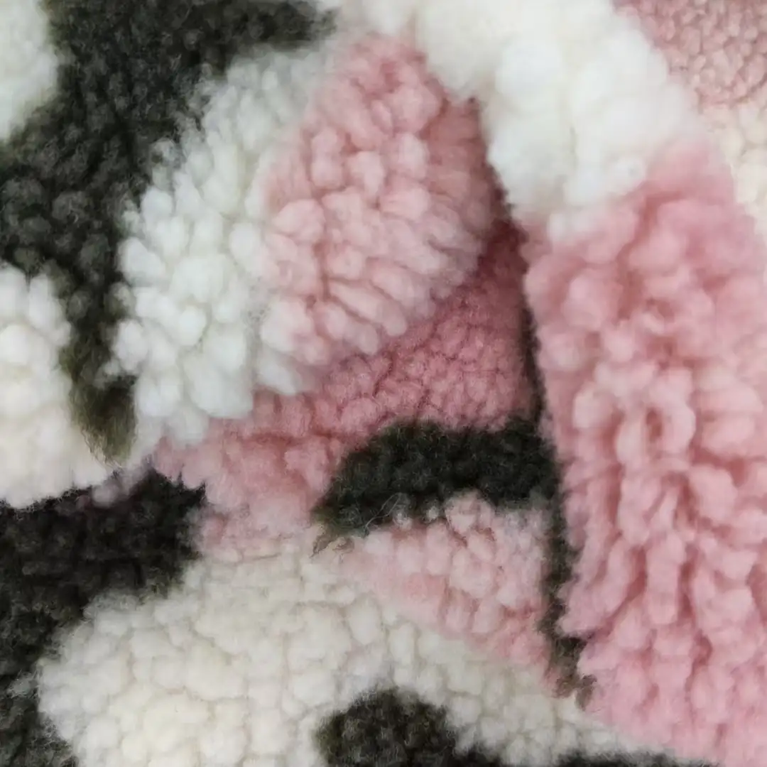 China Fabric for Hoodie,Padded Jacket Sherpa Knit Fabric Polyester pink color buy from China wholesaler bulk order at wholesale price free worldwide shipping Alibaba