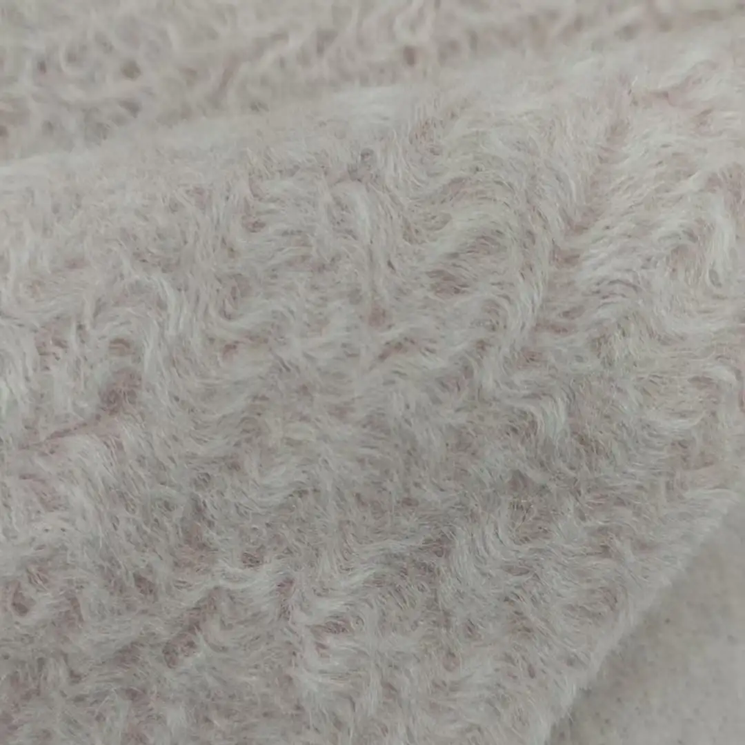 China Fabric for Jackets,Hoodie,Overcoat Knit Woolen Fabric Woolen Polyester pink color buy from China wholesaler bulk order at wholesale price free worldwide shipping Alibaba