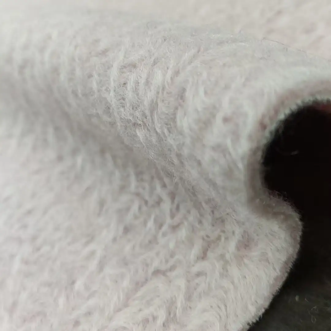 China Fabric for Jackets,Hoodie,Overcoat Knit Woolen Fabric Woolen Polyester pink color buy from China wholesaler bulk order at wholesale price free worldwide shipping Alibaba