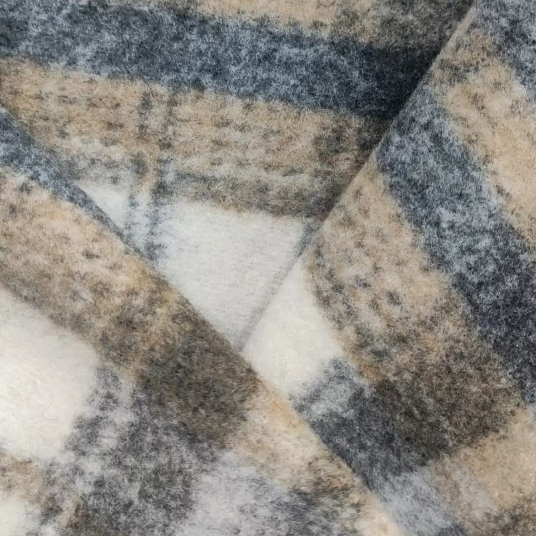 China Fabric for Hoodie,Padded Jacket,Overcoat Knit Woolen Fabric Woolen Polyester beige color buy from China wholesaler bulk order at wholesale price free worldwide shipping Alibaba