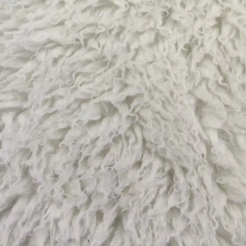 China Fabric for Hoodie,Trench Coat,Overcoat Fake Fur Knit Fabric Polyester white color buy from China wholesaler bulk order at wholesale price free worldwide shipping Alibaba