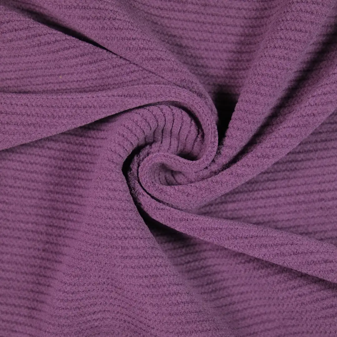 China Fabric for Jackets,Skirt,Full-Zipper Cardigan ,Knitted Jacket ,Hoodie  ,Knitted Trousers  knitted Corduroy Knit Fabric Polyester Spandex Purple color buy from China wholesaler bulk order at wholesale price free worldwide shipping Alibaba