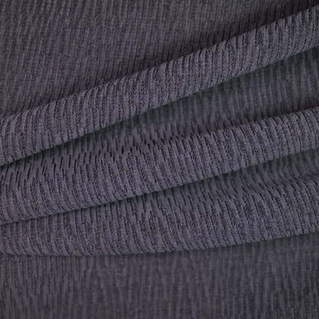 China Fabric for Pants,Suit,Half-Zipper Cardigan ,Hoodie   knitted Corduroy Knit Fabric Polyester Spandex Gray color buy from China wholesaler bulk order at wholesale price free worldwide shipping Alibaba
