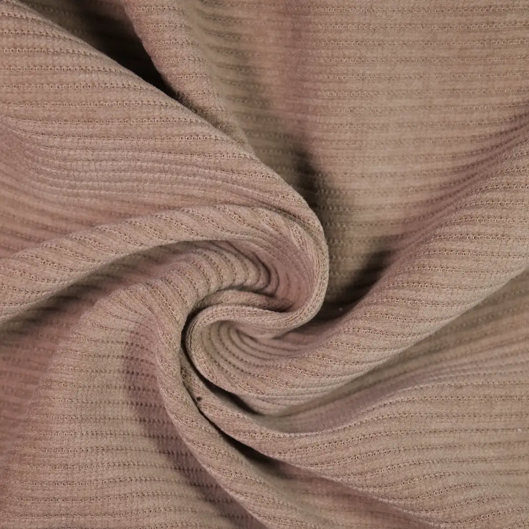 China Fabric for Pants,Blazer,Leggings,Knitted Trousers  knitted Corduroy Knit Fabric Polyester Spandex Khaki color buy from China wholesaler bulk order at wholesale price free worldwide shipping Alibaba