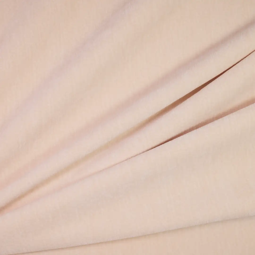 China Fabric for Pants,Jackets,Hoodie,Full-Zipper Cardigan  Double-side fleece Knit Fabric Polyester Spandex Beige color buy from China wholesaler bulk order at wholesale price free worldwide shipping Alibaba