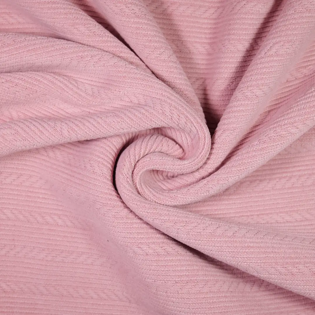 China Fabric for Pants,Blazer,Skirt,Suit knitted Corduroy Knit Fabric Polyester Spandex Pink color buy from China wholesaler bulk order at wholesale price free worldwide shipping Alibaba