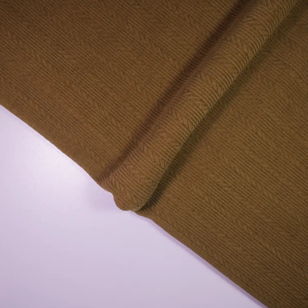 China Fabric for Pants,Jackets,Suit,Knitted Trousers  Jacquard Knit Fabric Polyester Spandex oil yellow color buy from China wholesaler bulk order at wholesale price free worldwide shipping Alibaba