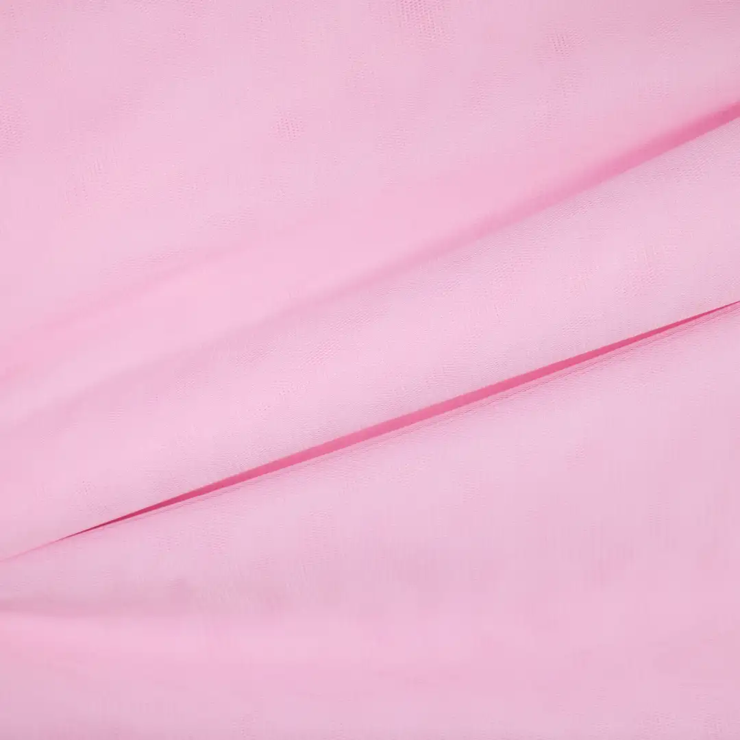 China Fabric for Interlining Mesh Knit Fabric Polyester Pink color buy from China wholesaler bulk order at wholesale price free worldwide shipping Alibaba