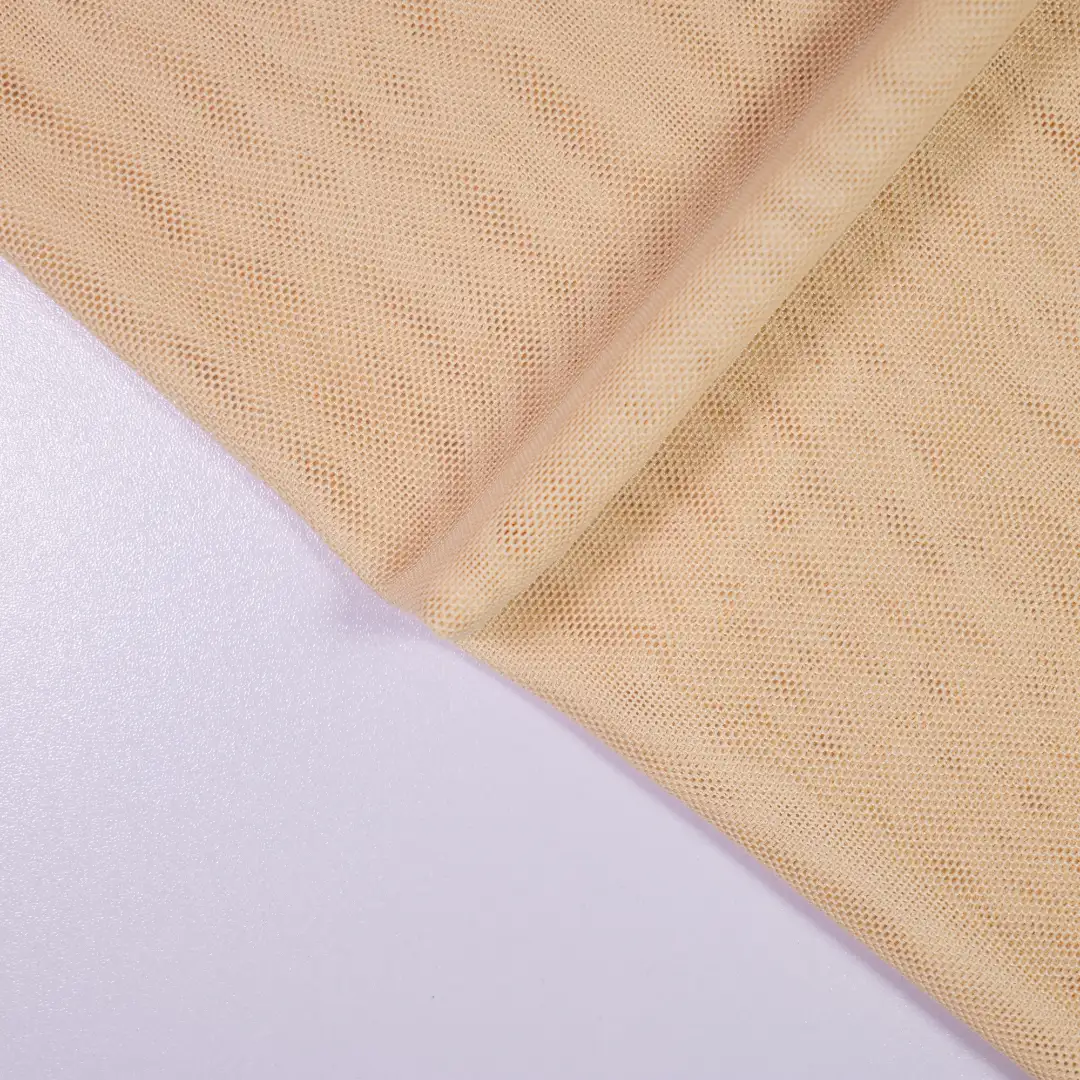 China Fabric for Interlining Mesh Knit Fabric Polyester Spandex Yellow color buy from China wholesaler bulk order at wholesale price free worldwide shipping Alibaba