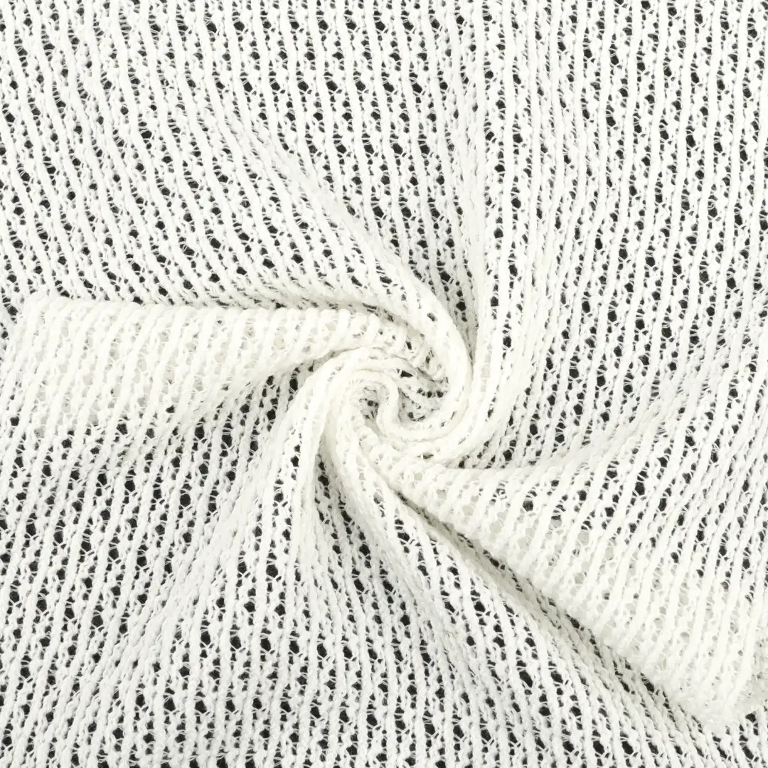 China Fabric for Skirt Jacquard Knit Fabric Polyester Spandex cream color buy from China wholesaler bulk order at wholesale price free worldwide shipping Alibaba