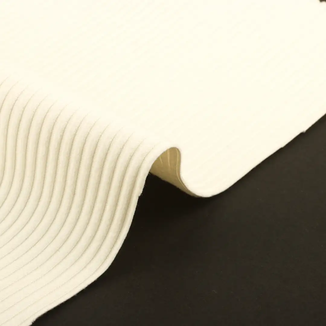 China Fabric for T-Shirt,Men’s Vest (Sweater),Open Cardigan (Sweater),Shirt Half Sleeve Button (Sweater),Skirt (Sweater) Rib Knit Fabric Polyester Spandex White color buy from China wholesaler bulk order at wholesale price free worldwide shipping Alibaba