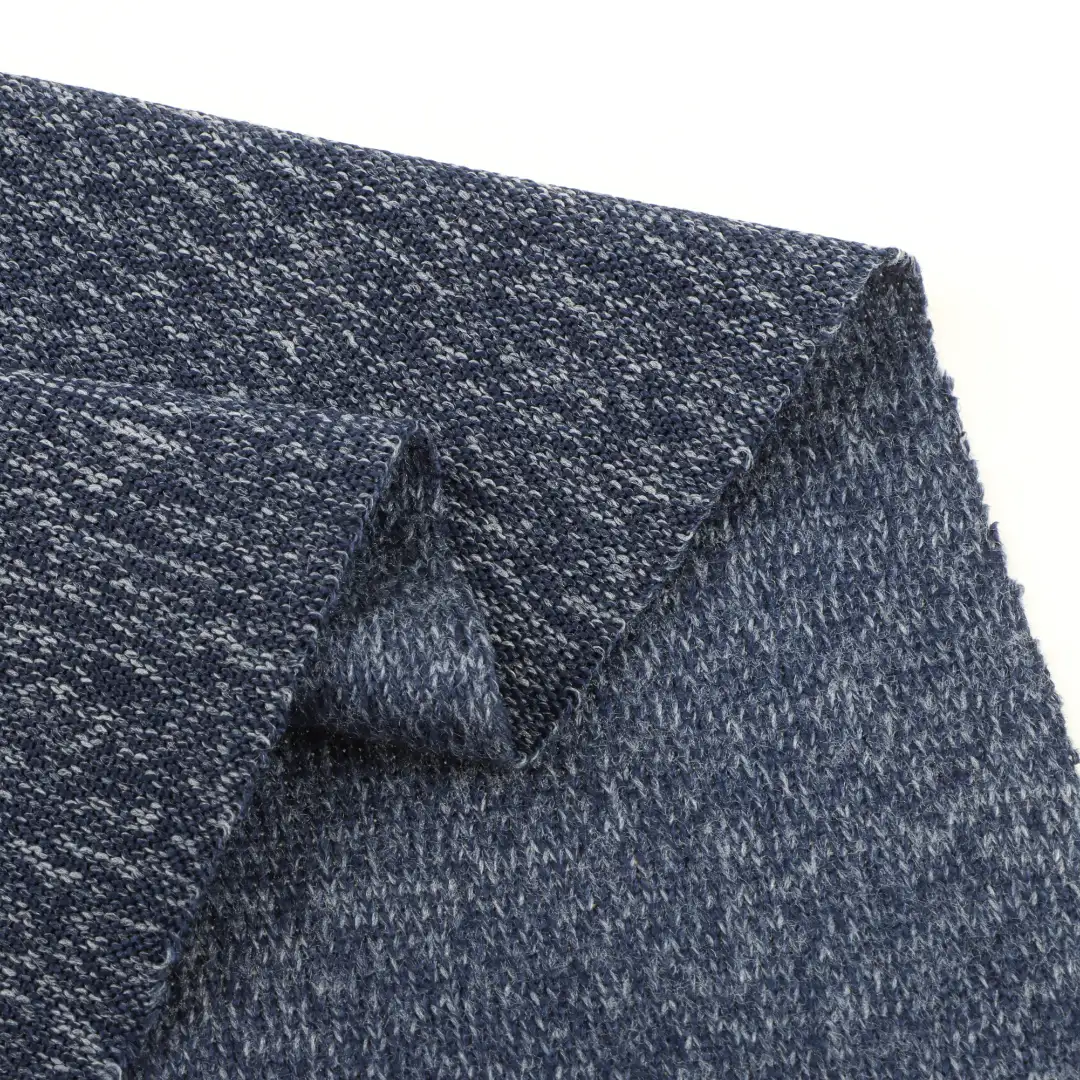 China Fabric for T-Shirt,Open Cardigan (Sweater),Hoodie  (Sweater),Dresses (Cardigan Button) (Sweater),Skirt (Sweater) Hacci Knit Fabric Polyester Spandex blue color buy from China wholesaler bulk order at wholesale price free worldwide shipping Alibaba