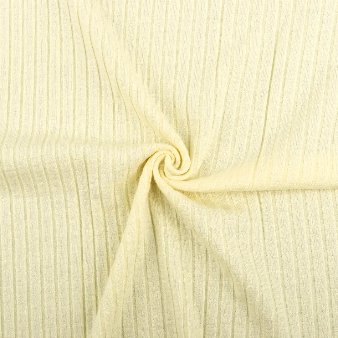 China Fabric for T-Shirt Rib Knit Fabric Rayon Spandex yellow color buy from China wholesaler bulk order at wholesale price free worldwide shipping Alibaba