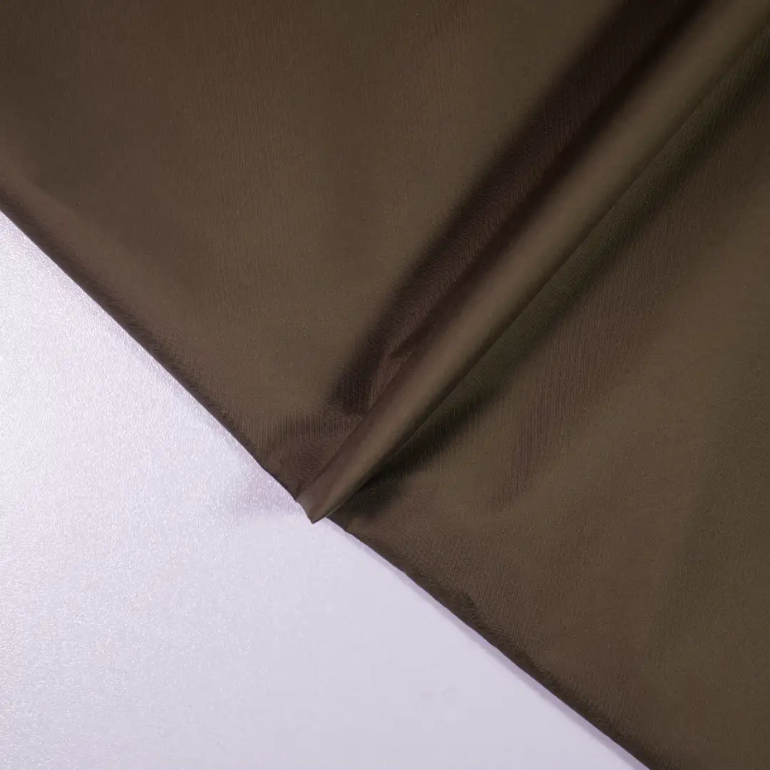 China Fabric for Down Jacket,Ski Suits Polyester Pongee Synthetic Woven Fabric Polyester brown color buy from China wholesaler bulk order at wholesale price free worldwide shipping Alibaba