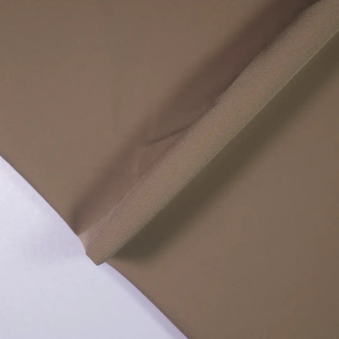 China Fabric for Shirt,Pants,Jackets,Suit Twill Synthetic Woven Fabric Polyester dark coffee color buy from China wholesaler bulk order at wholesale price free worldwide shipping Alibaba