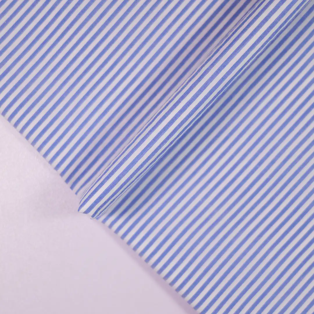 China Fabric for Shirt,Skirt,Ruffle Shirt Dress Yarn Dyed Stripe Natural Woven Fabric Cotton BLUE color buy from China wholesaler bulk order at wholesale price free worldwide shipping Alibaba