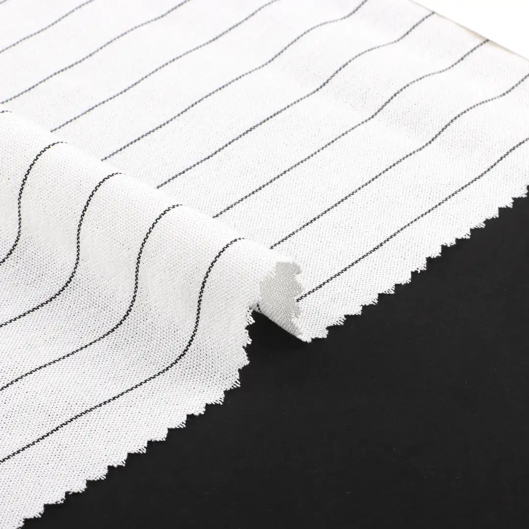 China Fabric for Blouse,Skirt,Skirt  Yarn Dyed Stripe Woven Blended Fabric Rayon Nylon Polyester stripe color buy from China wholesaler bulk order at wholesale price free worldwide shipping Alibaba