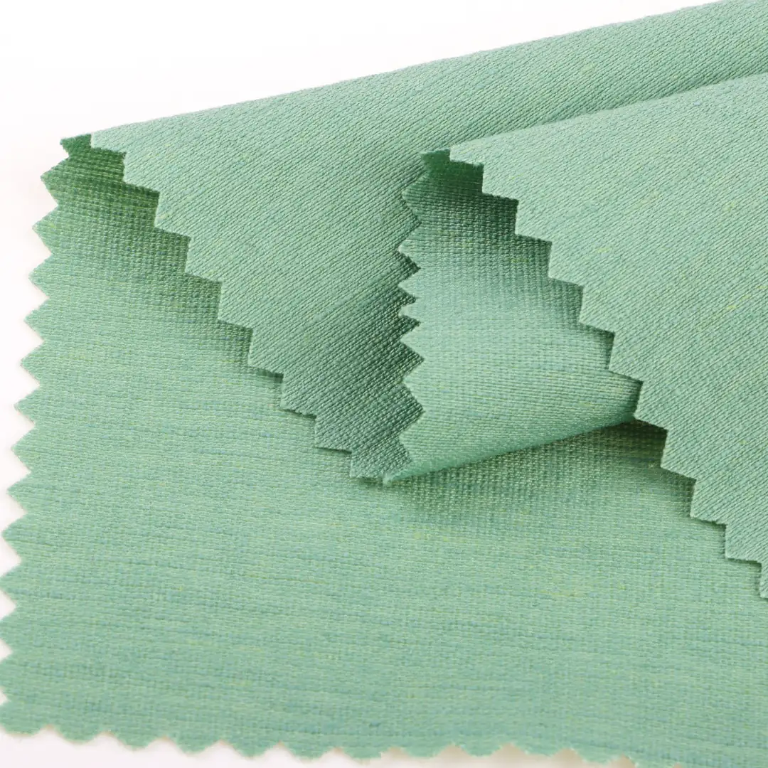 China Fabric for Shirt,Pants,Blouse,Skirt,Women's Pants ,Skirt  Linen/Rayon Plain Natural Woven Fabric Rayon Linen Nylon Green color buy from China wholesaler bulk order at wholesale price free worldwide shipping Alibaba
